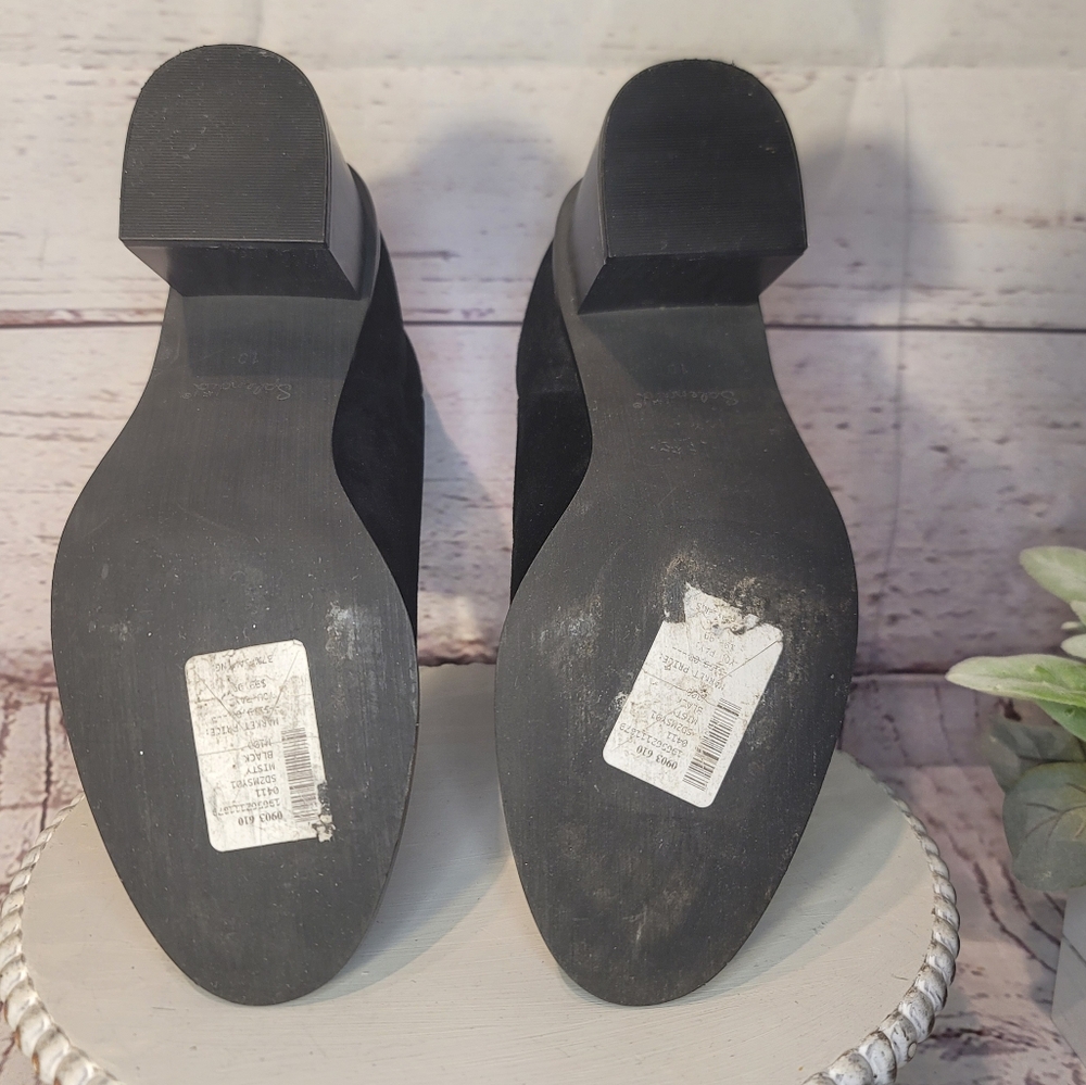 New Splendid Misty Womens Black Suede Ankle Booties Size 10M - Picture 12 of 13